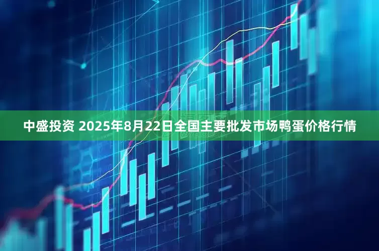 中盛投资 2025年8月22日全国主要批发市场鸭蛋价格行情